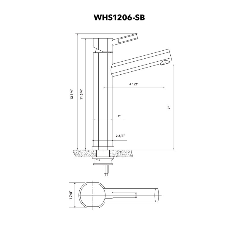 Whitehaus Collection Stainless Steel Single Lever Elevated Bathroom Faucet, Brushed Stainless Steel
