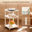 Petite table d'appoint avec tablette ouverte à 3 niveaux, table de chevet moderne pour le salon, la chambre à coucher, le bureau et les petits espaces - blanc - 3 tablettes ouvertes / matériau semblable au bois / style moderne