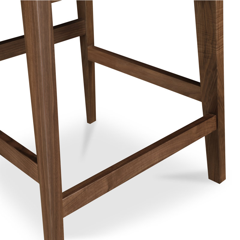 Deco Counter Stool White PVC, Walnut, Counter Stool (26” Seat Height)