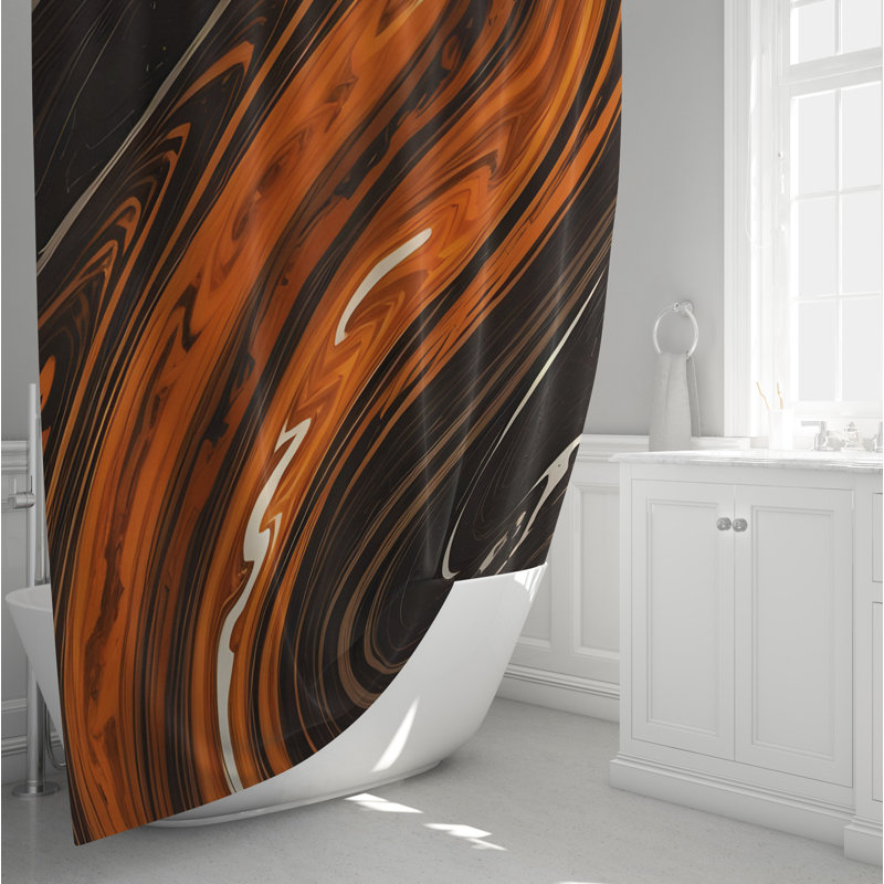 Shower Curtain with Bath Mat PWSH00008, 72" H x 70" W