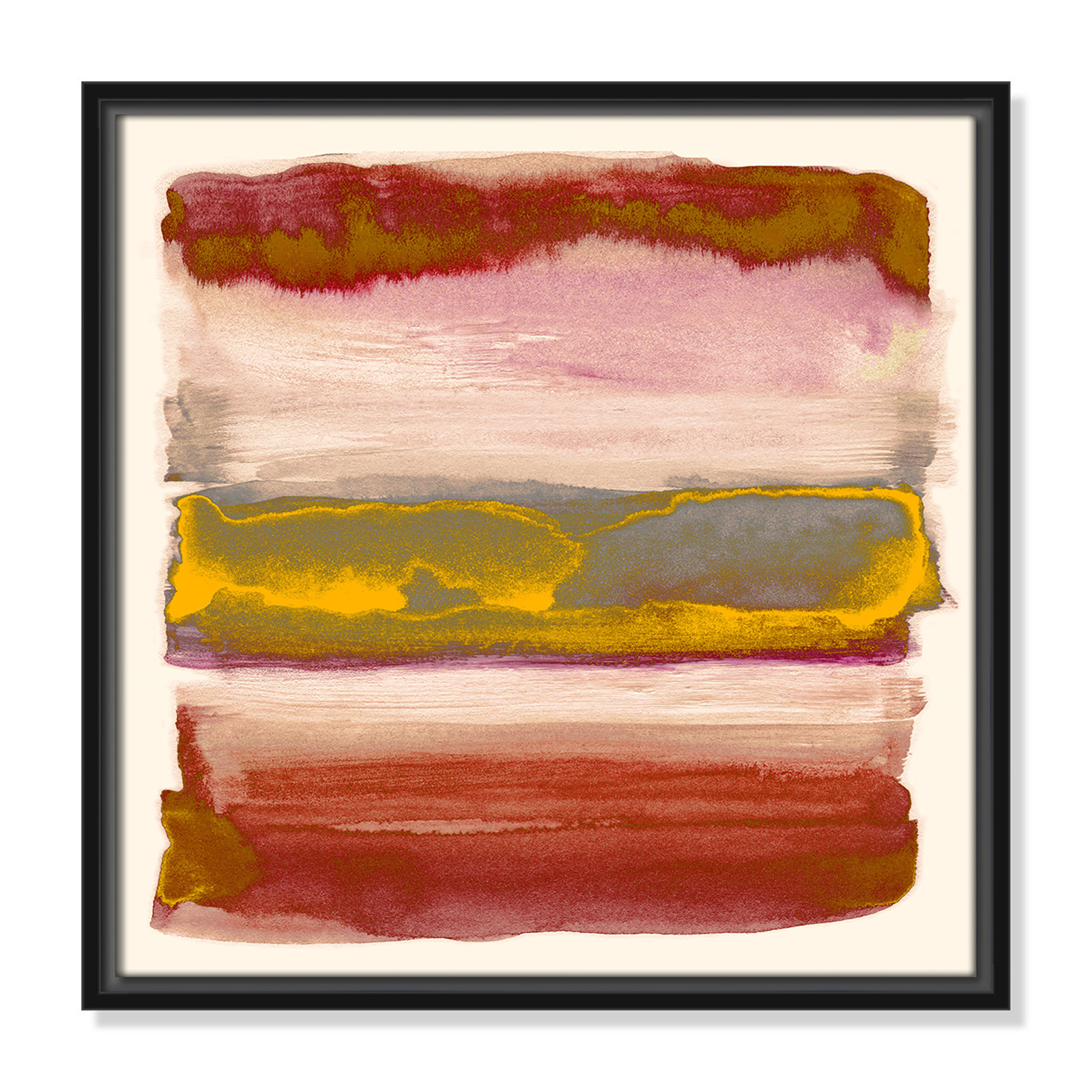 Casa Fine Arts "Yellow Sky II" Print by Nan, Black, 17.5" H x 17.5" W