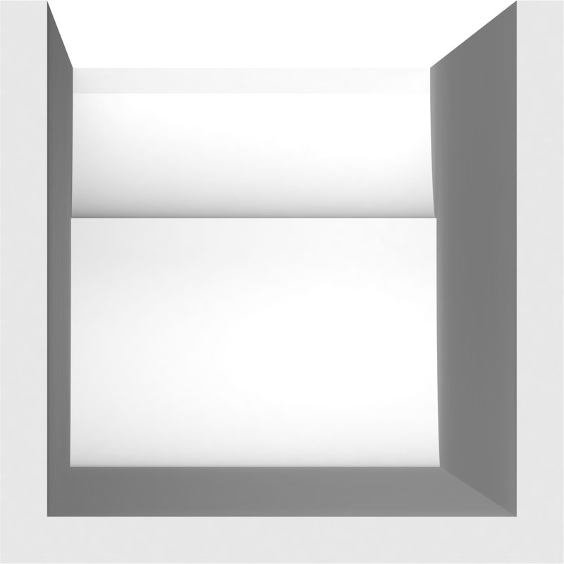 Queue de chevron standard en PVC de qualité architecturale Crestline, H 6 po x L 6 po x P 36 po