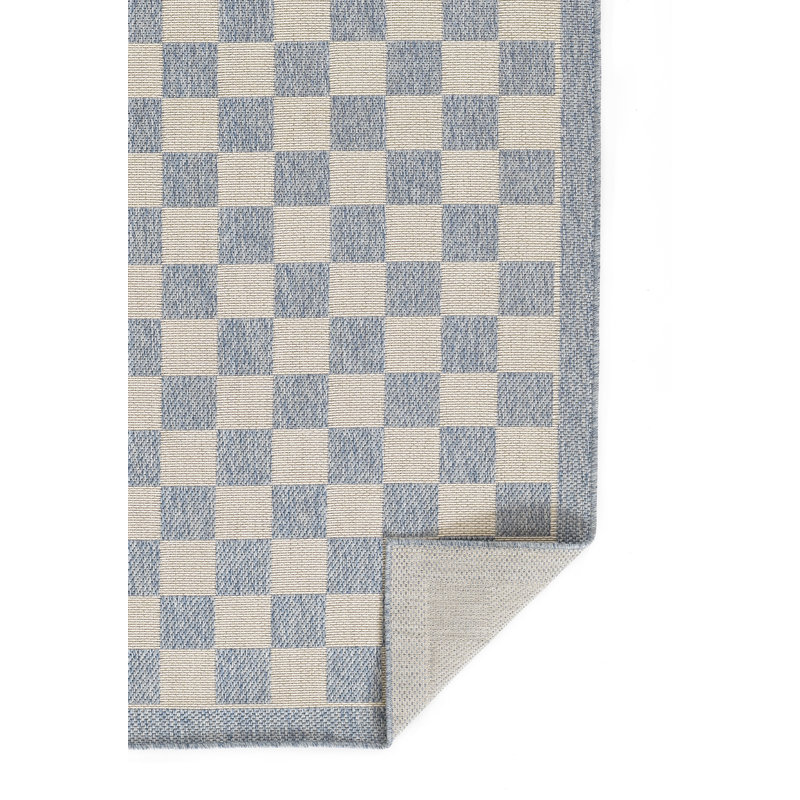 Erin Gates by Momeni Saybrook Check Blue Area Rug , Rectangle 3'3" x 5'