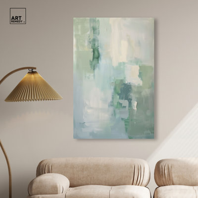 Mossy Patch IV Canvas Print Green Abstract Art by Art Remedy, Gallery Wrapped, 30 x 45