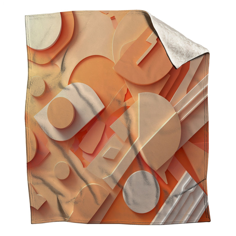 Couvertures abstraites à formes géométriques, L 60 po x H 80 po