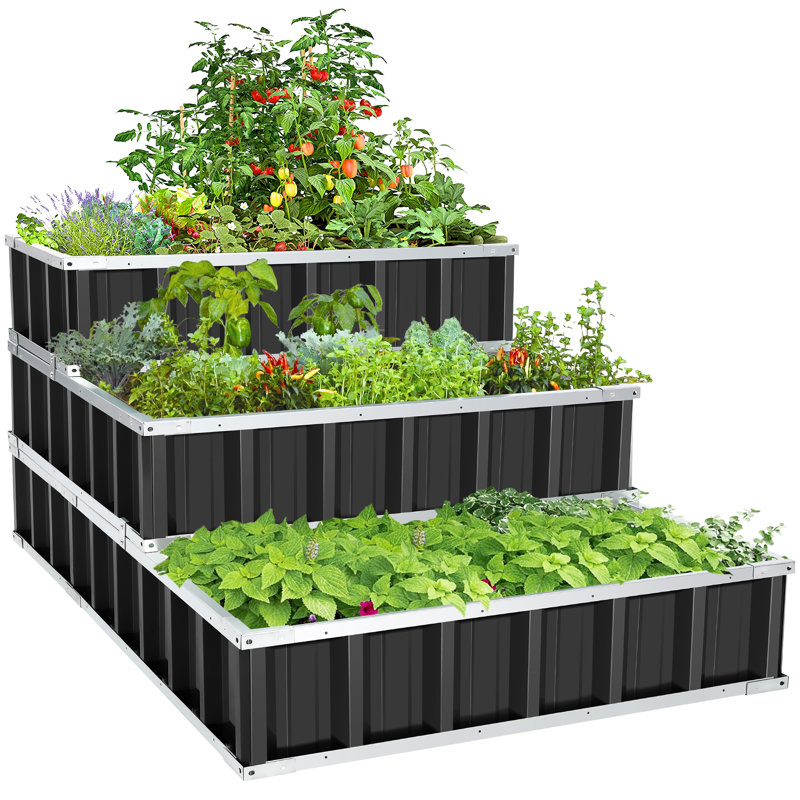 Stephane Raised Garden Bed, Black