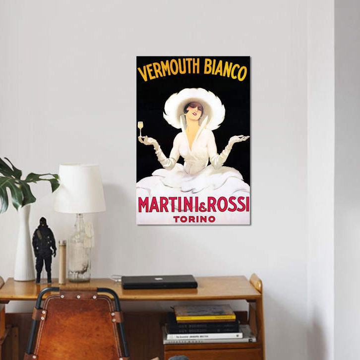 «Vermouth Bianco», impression sur toile, H 12 po x l 8 po x P 0,75 po, Toile tendue, Pas de tapis