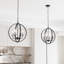 Lustre en forme de globe à 4 lumières Arterburn avec détails en fer forgé-257999274