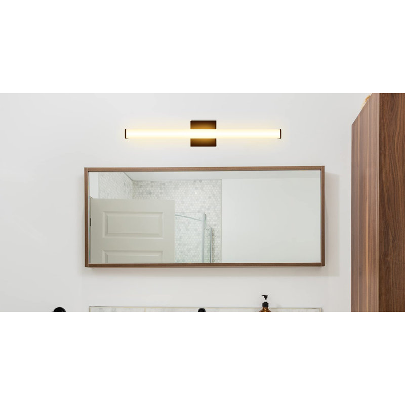 Barre d'éclairage à DEL mince pour meuble-lavabo à fixation murale - barre d'éclairage à DEL à intensité variable - 14,5 W, 3000K, miroir lumineux pour meuble-lavabo à DEL - (24 pouces)