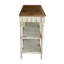 Console en bois avec tablette ouverte