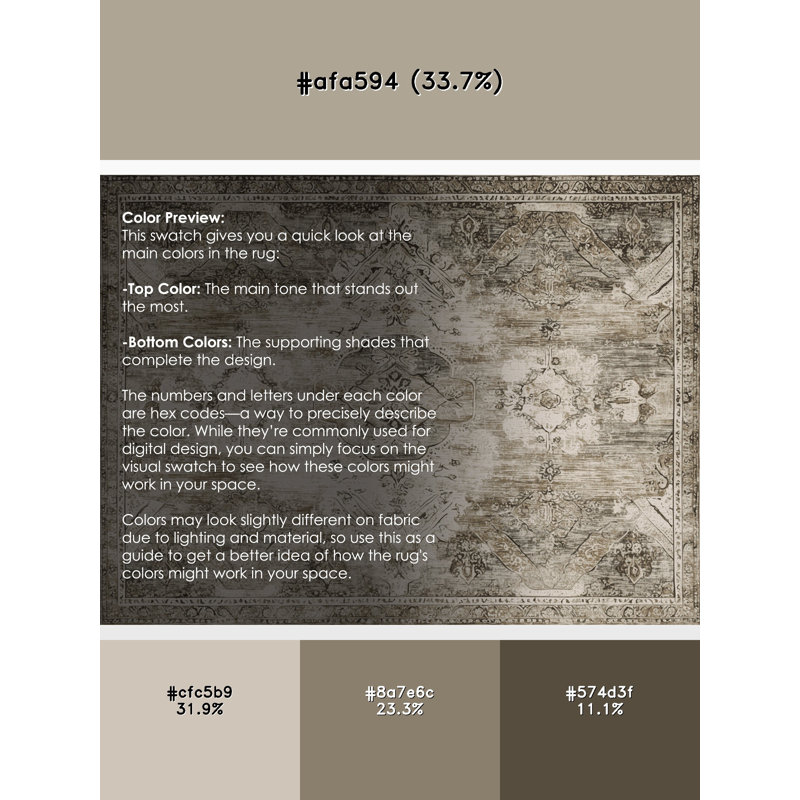 Historic Bloom Rug, Round 6'