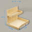 Organisateur sous évier et rangement l 19 ½ po x P 21 po, organisateur d'armoire coulissant à 2 niveaux avec fermeture rigide, organisateur d'armoire coulissant réglable avec support en U pour la cuisine de la salle de bain (à gauche)