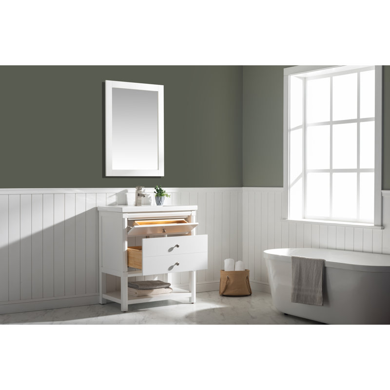 Ensemble de meuble-lavabo simple 30 po Logan, Blanc