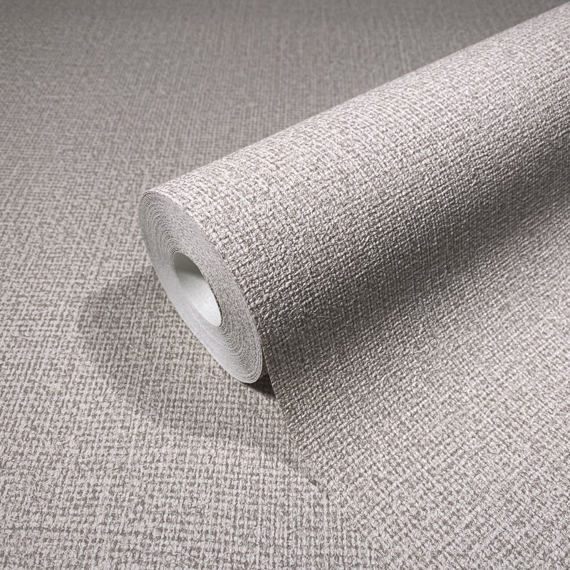 Kumano Textured Weave Wallpaper Roll, Brown