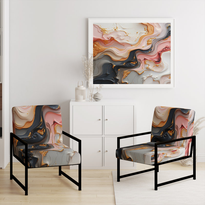 Fauteuil d'appoint Daeschle, Noir, noir, noir, noir