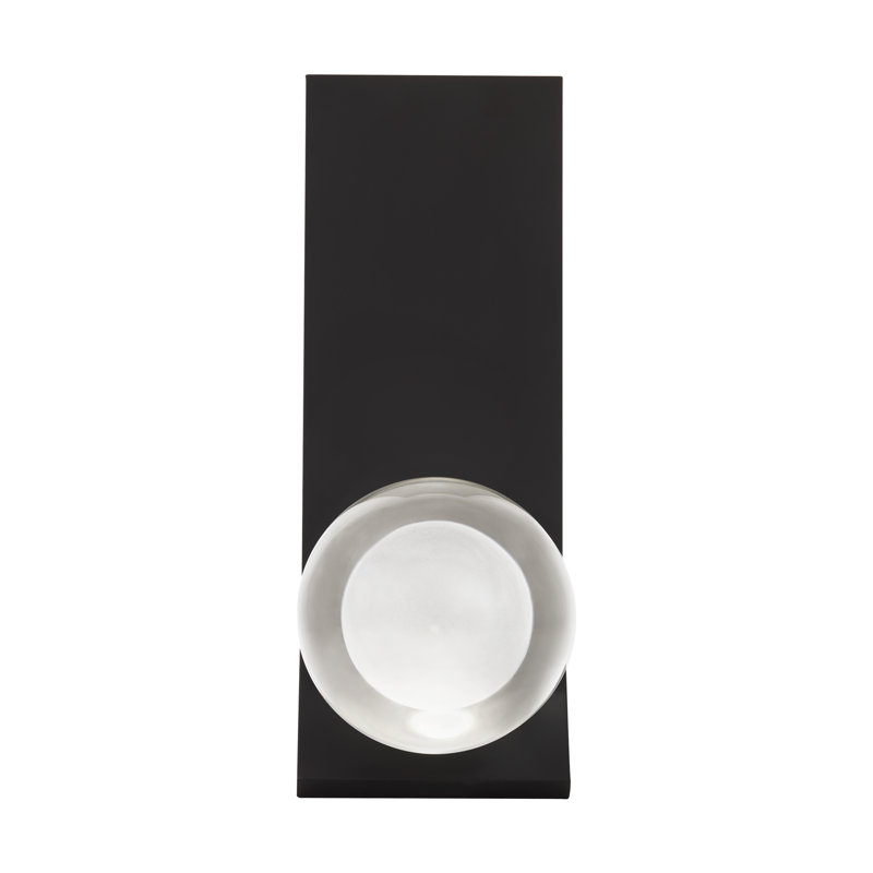 Mina 1 - Light LED Flush Mounted Sconce, Nightshade Black