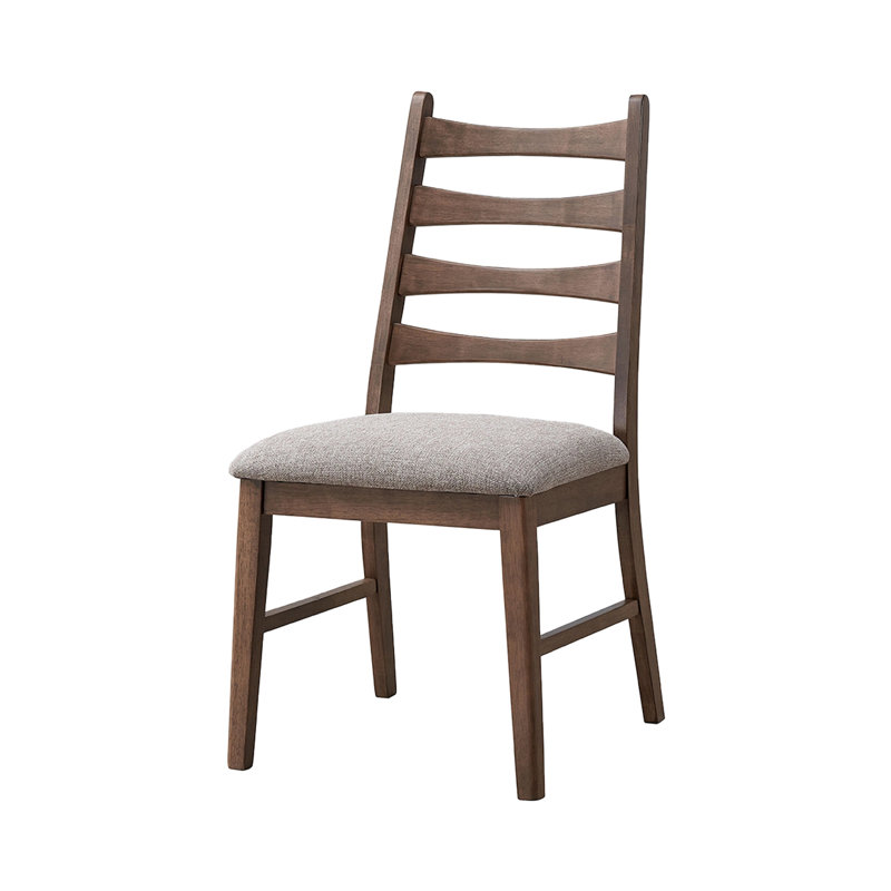 Chaise d'appoint l 20,4 po (ensemble de 2), lin et noyer, Gris