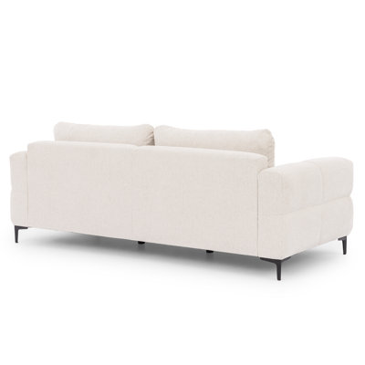 3-seater Sofa Cardea With optic In Soft Textured Fabric And High Seating Comfort