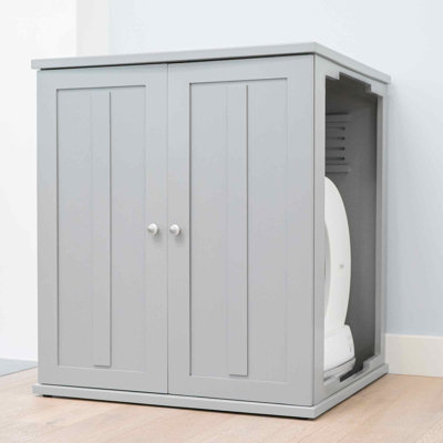 Refined Self Cleaning Litter Box Cabinet