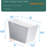 Modern Bathroom Square Smart Toilet With Attached Tank - Remote-Controlled, Auto-Flush, Heated Seat, Led Monitor, User Tailored Choices, White Hue Built-In For Bath Remote Command, Auto Flush-125061692