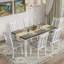 Ensemble de table de salle à manger 7 pièces de style rétro avec table extensible et 6 chaises rembourrées-473295375