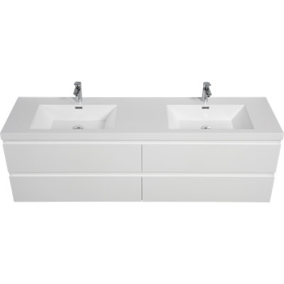 Dessus de meuble-lavabo avec 2 lavabos Valentino - comptoir seulement