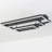 LED Flush Mount Lighting 31.9 Inches Rectangle Aluminum Ceiling Light Remote Dimming-1361972306-1361972307