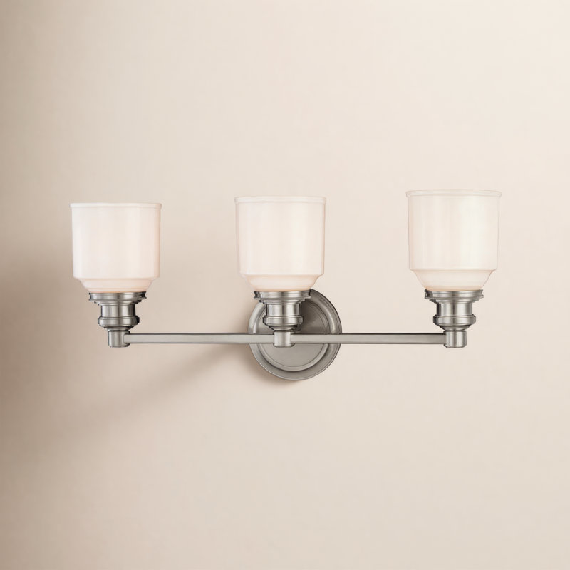 Windham 3-Light Dimmable Vanity Light, Satin Nickel