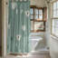 Rideau de douche 1 pièce Soft Mint Blossoms-362779090
