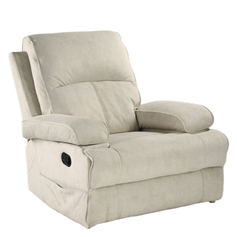 Rocking Chair Recliner Chair, Ergonomic Upholstered Fabric Rocking Armchair For Nursery, Modern Single Sofa Chair With Thick Backrest For Living Room