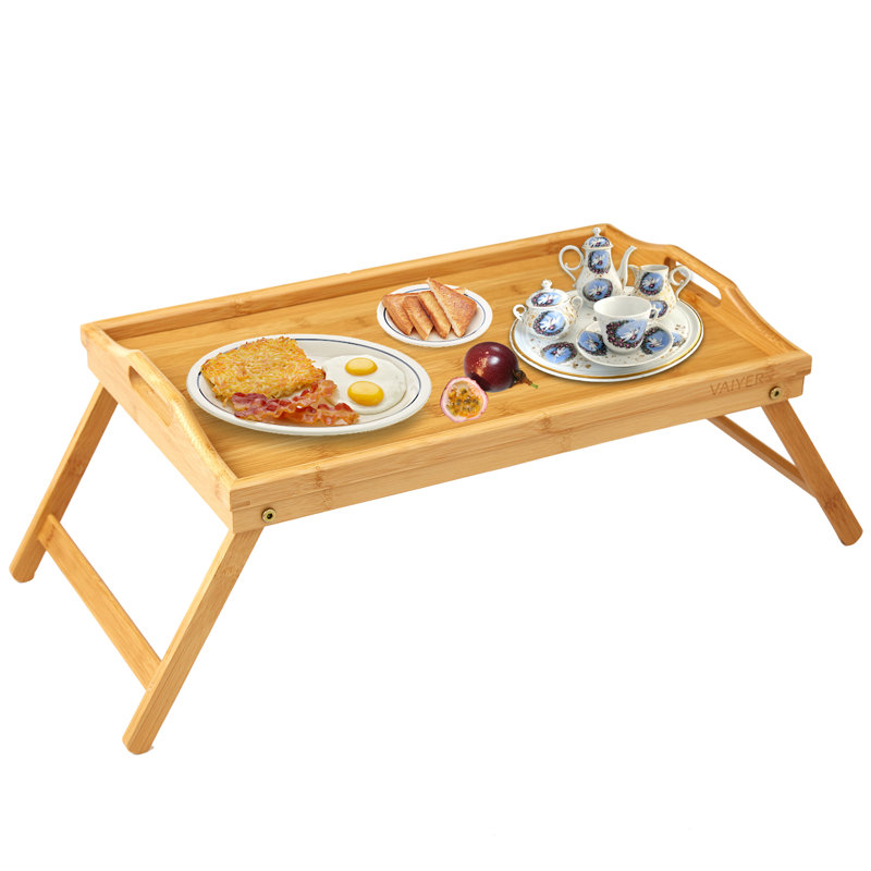 Plateau de petit déjeuner en bambou