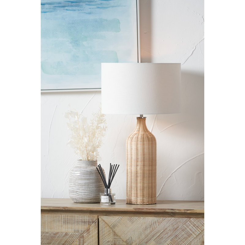 Anika Rattan Table Lamp, Natural