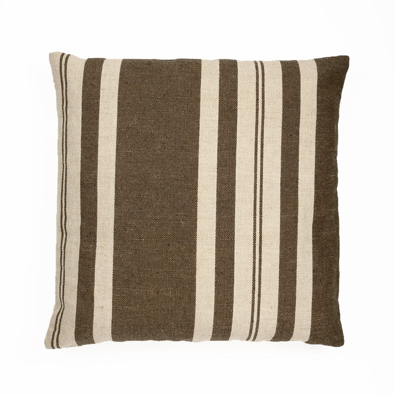 Housse de coussin et insert Farm House, Brun, Polyester/ Bourre en polyester