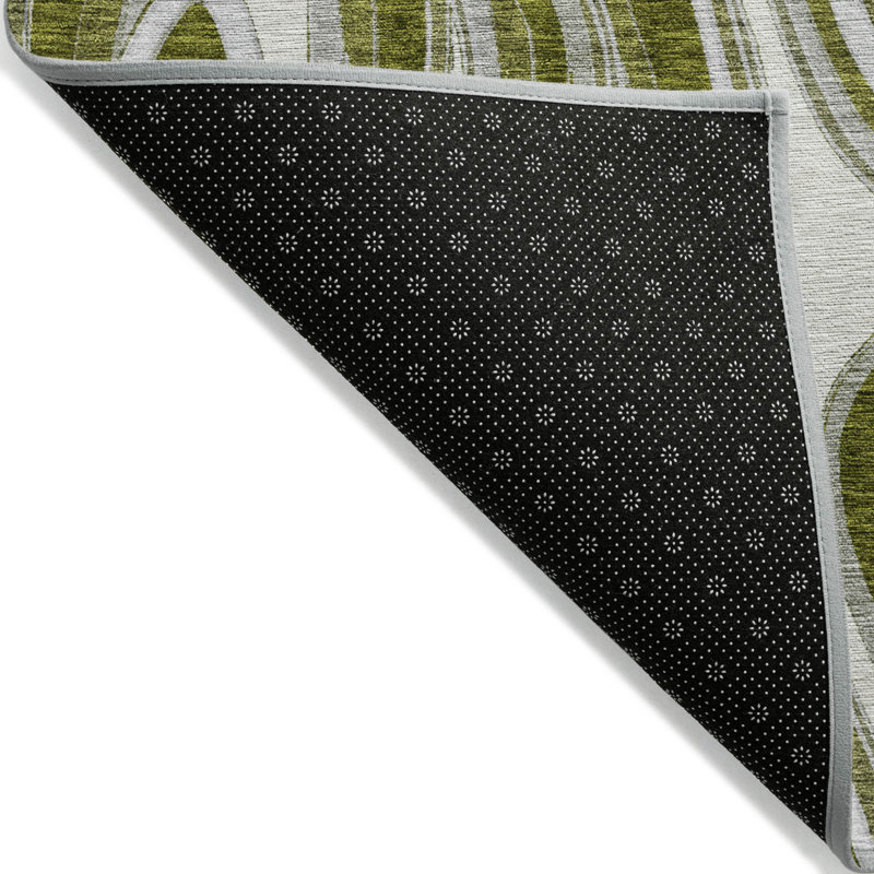Tapis intérieur gris lavable abstrait 3 pi x 5 pi