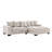 Corduroy Living Room Sectional, 102.4-inch With Chaise For 4 Sectional In Corduroy, Cozy Space-656430434-656430432