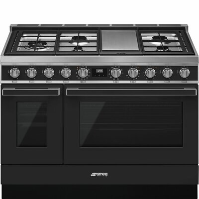 Portofino 48"" 5.9 cu ft. Freestanding Dual Fuel Range -  SMEG, CPF48UGMAN