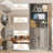 71.4" Tall Modern Bookcase with Doors, 6 Tier Floor Standing Bookshelf with Vintage Handles for Home Office, Living Room -1354462724
