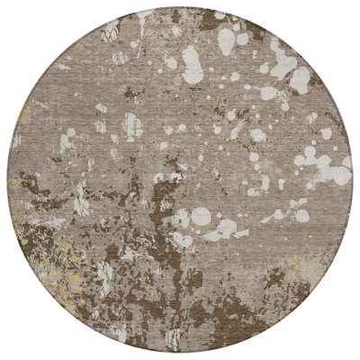 Machine Washable Indoor/Outdoor Chantille ACN2679 Abstract Rug