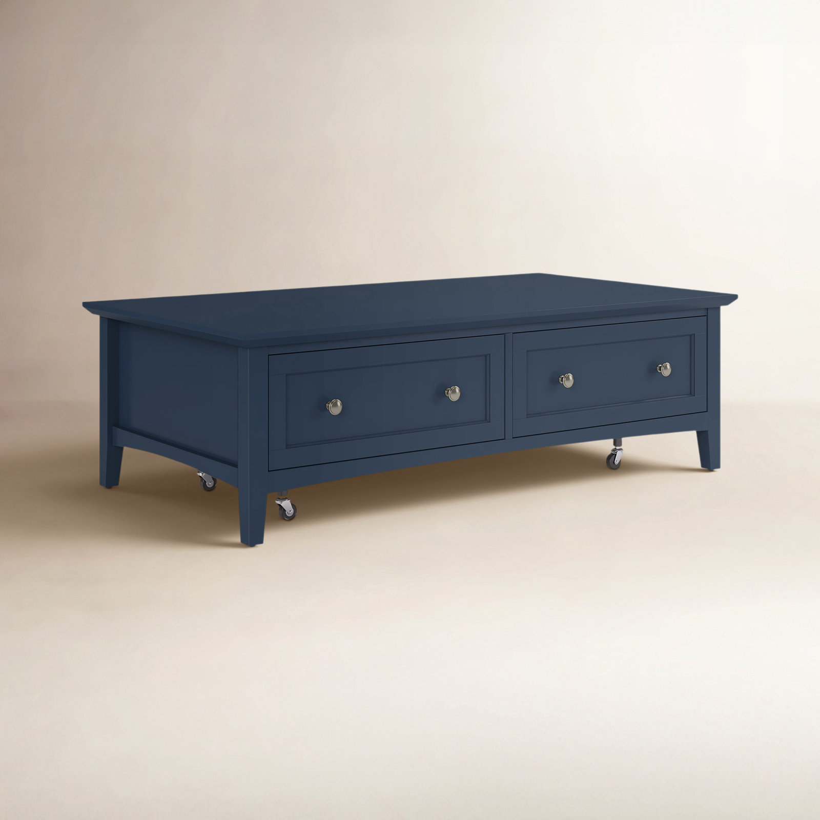 Renee 55" Mahogany Coffee Table, Blue