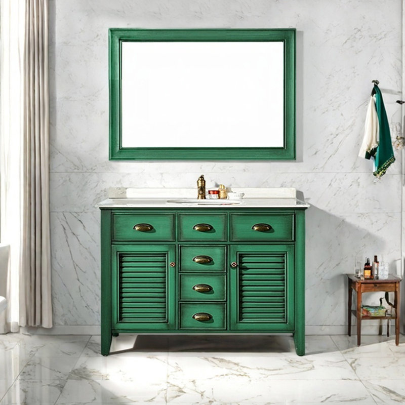 American style vintage bathroom cabinet.