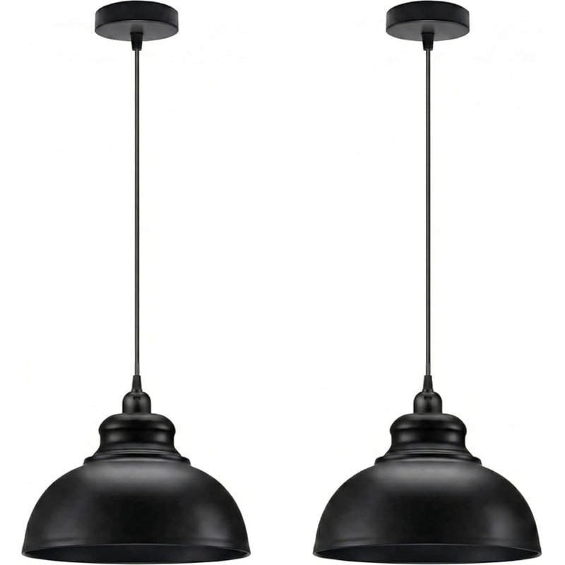 Ensemble de 2 luminaires suspendus Modern Modern, Noir