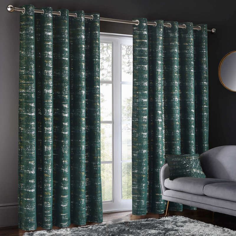 Aariella Curtain, 66cm Width x 90cm Drop, Green