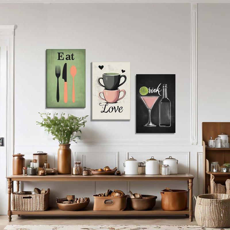 3 Piece Wrapped Canvas Print, 60 cm H x 40 cm W