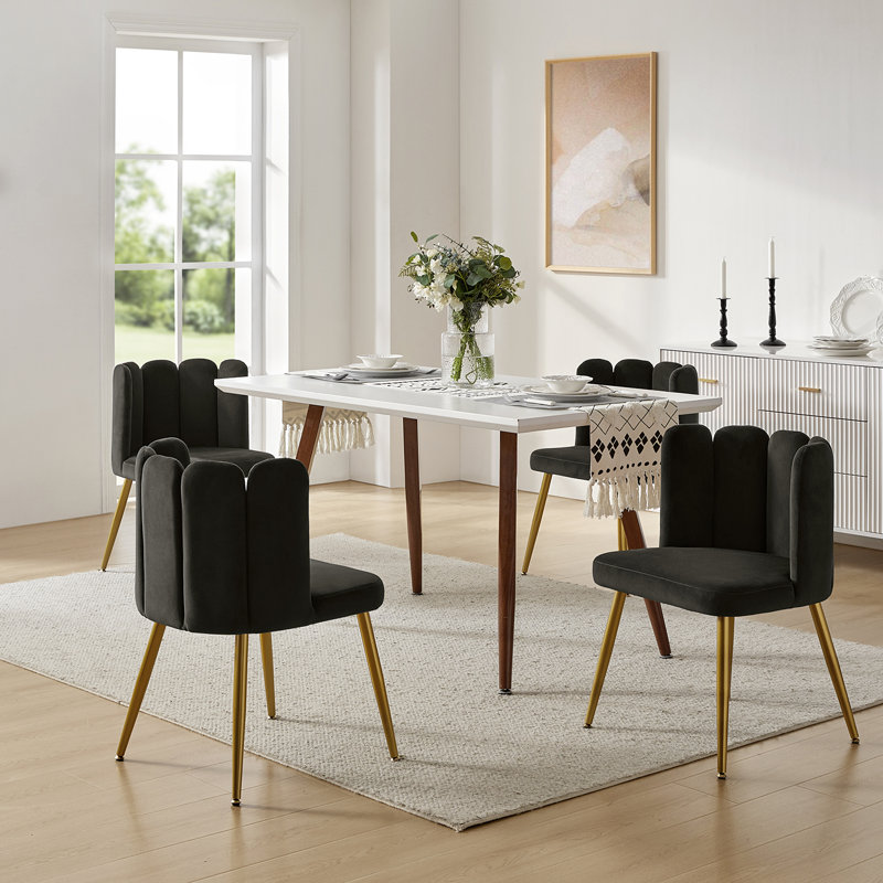 Yorba Upholstered Side Chair, Gray Velvet