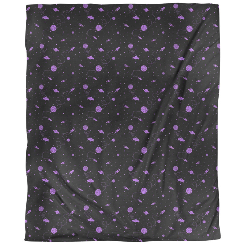 Housse de couette Katelyn Elizabeth, Housse de couette pour grand lit, Noir / Mauve, Microfibre