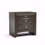 Table de chevet contemporaine en bois massif gris 1Pc Table de chevet à 2 tiroirs-1237559245
