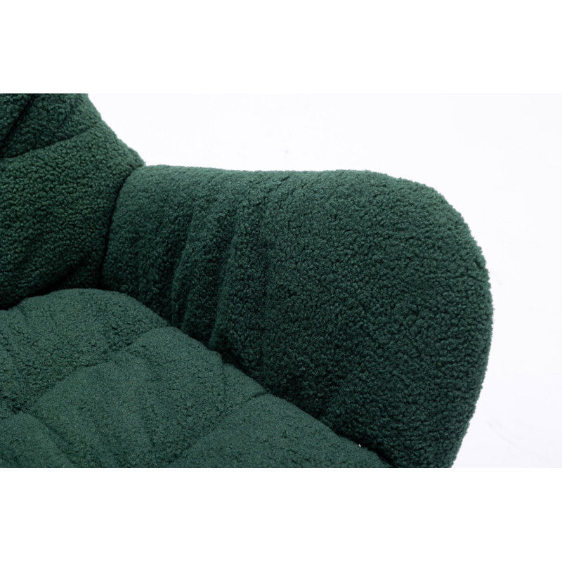 Chaise berçante rembourrée Lamond, Vert