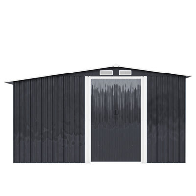 Aylynn 11 ft. W x 7 ft. D Metal Apex Garage Shed