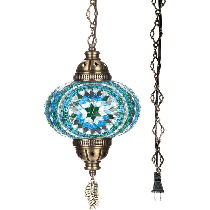 Luminaire suspendu 1 lumière Lights, Turquoise