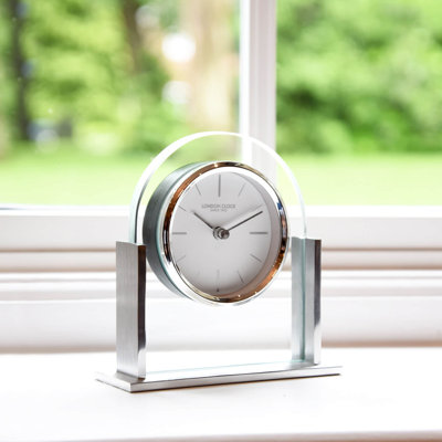 Modern & Contemporary Analogue Tabletop Clock in Transparent
